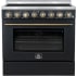 Forno Paolo FFSEL601136BLK - Paolo 36 Inch Black Freestanding Electric Range