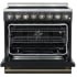 Forno Paolo FFSEL601136BLK - Paolo 36 Inch Black Freestanding Electric Range