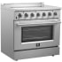 Forno Galiano FFSEL608336 - 36 Inch Freestanding Electric Range in Angled View