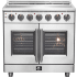 Forno Massimo FFSEL695536 - 36 Inch Freestanding French Door Electric Range in Front View