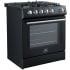 Forno Espresso Leonardo FFSGS111630BLK - Leonardo 30 Inch Slide-In Gas Range in Angled View