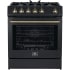 Forno Espresso Leonardo FFSGS111630BLK - Leonardo 30 Inch Slide-In Gas Range in Front View