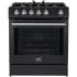 Forno Espresso Leonardo FFSGS111630BLK - Leonardo 30 Inch Slide-In Gas Range in Front View