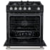 Forno Espresso Leonardo FFSGS111630BLK - Leonardo 30 Inch Slide-In Gas Range in Opened View