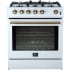 Forno Espresso Leonardo FFSGS111630WHT - Leonardo 30 Inch Slide-In Gas Range in Front View