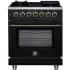 Forno Massimo FFSGS612530BLK - Forno Massimo 30-Inch Freestanding Dual Fuel Range