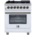 Forno Massimo FFSGS612530WHT - Forno Massimo 30-Inch Freestanding Dual Fuel Range