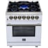 Forno Massimo FFSGS612530WHT - Forno Massimo 30-Inch Freestanding Dual Fuel Range