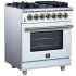 Forno Massimo FFSGS612530WHT - Forno Massimo 30-Inch Freestanding Dual Fuel Range