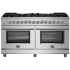 Forno Massimo FFSGS612560 - Massimo 60-Inch Freestanding Dual Fuel Range, 10 Burners, Double Convection Ovens