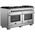 Forno Capriasca FFSGS618760 - 60 Inch Freestanding Dual Fuel Range in Angled View