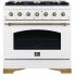 Forno FFSGS621936WHT - Antico 36-Inch Gas Range in Front View