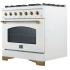 Forno FFSGS621936WHT - Antico 36-Inch Gas Range in Front Angled View