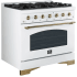 Forno FFSGS621936WHT - Antico 36-Inch Gas Range in Front Angled View