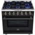 Forno Massimo FFSGS623936BLK - Forno Massimo 36-Inch Freestanding Gas Range