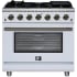 Forno Massimo FFSGS623936WHT - Forno Massimo 36-Inch Freestanding Gas Range