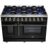 Forno Massimo FFSGS623948BLK - Forno Massimo 48-Inch Freestanding Gas Range