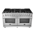 Forno Massimo FFSGS623960 - Massimo 60-Inch Freestanding Gas Range, 10 Burners, True Convection Oven