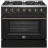 Forno Galiano FFSGS624436BLK - Galiano – 36″ Freestanding Gas Range in Front View