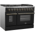 Forno Galiano FFSGS624448BLK - Galiano – 48″ Freestanding Gas Range in Front Angled View