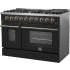 Forno Galiano FFSGS624448BLK - Galiano – 48″ Freestanding Gas Range in Front Angled View
