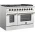 Forno Galiano FFSGS624448WHT - Galiano – 48″ Freestanding Gas Range in Front Angled View