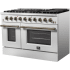 Forno Galiano FFSGS624448WHT - Galiano – 48″ Freestanding Gas Range in Front Angled View