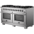 Forno Capriasca FFSGS626060 - 60 Inch Freestanding Gas Range in Angled View