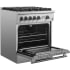 Forno Alta Qualita Giovanni FFSGS627430 - Giovanni 30 Inch Freestanding Gas Range in Angled Opened View