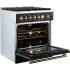 Forno Giovanni FFSGS627430BLK - Giovanni 30-inch Gas Range in Angled Opened View