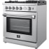 Forno Alta Qualita Lazio FFSGS627630 - Lazio 30 Inch Freestanding Gas Range with 5 Sealed Burners in Right Side View
