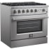 Forno Alta Qualita Marco FFSGS627736 - Marco 36 Inch Freestanding Gas Range in Angled View
