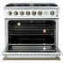 Forno Alta Qualita Marco FFSGS627736WHT - 36 Inch Marco Gas Range in Opened View