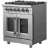 Forno Massimo FFSGS632530 - Massimo 30 Inch Freestanding French Door Dual Fuel Range in Angled View