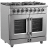 Forno Massimo FFSGS632536 - Massimo 36 Inch Freestanding French Door Dual Fuel Range in Angled View