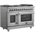 Forno Massimo FFSGS632548 - Massimo 48 Inch Freestanding Dual Fuel Range in Angled View