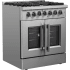 Forno Galiano FFSGS635630 - 30 Inch Freestanding French Door Dual Fuel Range in Angled View