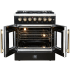 Forno Galiano FFSGS635630BLK - 30-inch Galiano Dual Fuel French Door Range in Opened View