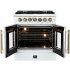 Forno Galiano FFSGS635630WHT - 30-inch Galiano Dual Fuel French Door Range in Opened View