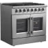 Forno Galiano FFSGS635636 - 36 Inch Freestanding French Door Dual Fuel Range in Angled View