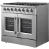 Forno Galiano FFSGS635636 - 36 Inch Freestanding French Door Dual Fuel Range in Angled View
