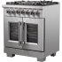 Forno Capriasca FFSGS638730 - 30 Inch Freestanding French Door Dual Fuel Range in Angled View