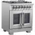 Forno Capriasca FFSGS638730 - 30 Inch Freestanding French Door Dual Fuel Range in Angled View