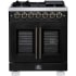 Forno Capriasca FFSGS638730BLK - Capriasca 30-Inch Freestanding French Door Dual Fuel Range