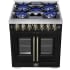 Forno Capriasca FFSGS638730BLK - Capriasca 30-Inch Freestanding French Door Dual Fuel Range