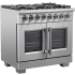 Forno Capriasca FFSGS638736 - 36 Inch Freestanding French Door Dual Fuel Range in Angled View