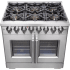 Forno Capriasca FFSGS638736 - 36 Inch Freestanding French Door Dual Fuel Range in Angled View