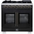 Forno Capriasca FFSGS638736BLK - Capriasca 36-Inch Freestanding French Door Dual Fuel Range