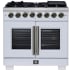 Forno Capriasca FFSGS638736WHT - Capriasca 36-Inch Freestanding French Door Dual Fuel Range