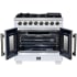 Forno Capriasca FFSGS638736WHT - Capriasca 36-Inch Freestanding French Door Dual Fuel Range